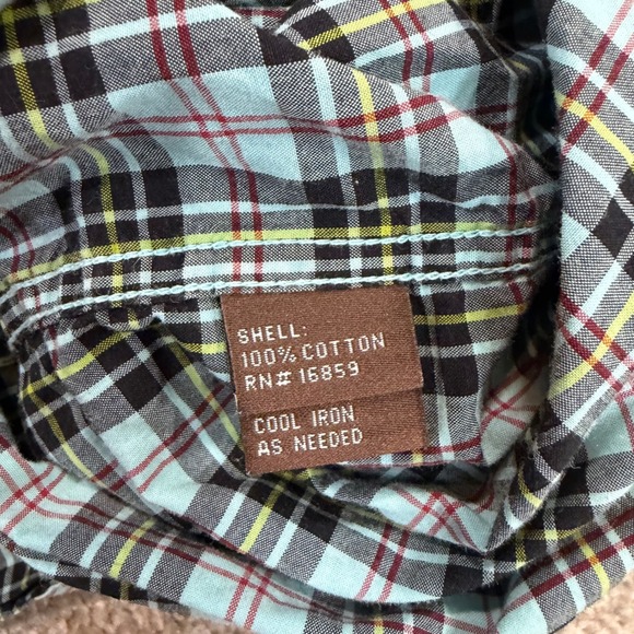 J.McLaughlin Mens L Plaid Button Down Shirt Blue Black Red Cotton Casual Preppy - Picture 4 of 9